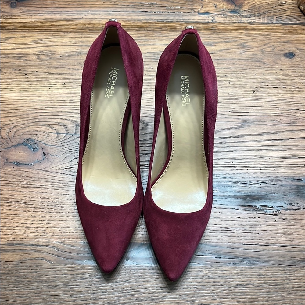 Michael Kors Women's Burgundy Suede Pumps